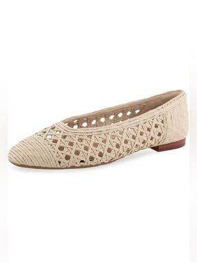 Aerosoles Arno Raffia Ballet Flat Natural Womens size 9
